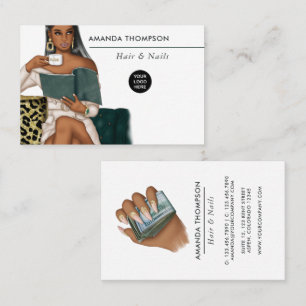Tarjeta De Visita Salón de belleza Millionaire Mindset Hair y Nails