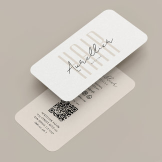 Tarjeta De Visita Salón de Belleza Minimalista Estilista de Cabello