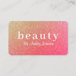 Tarjeta De Visita Salón de belleza moda Rosa Sparkle Lealtad