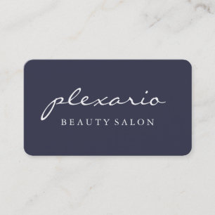 Tarjeta De Visita Salón de belleza moderno AZUL simple