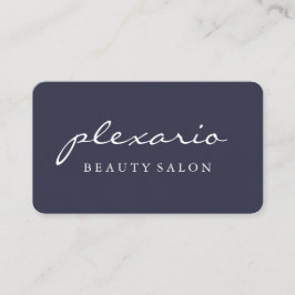 Tarjeta De Visita Salón de belleza moderno AZUL simple