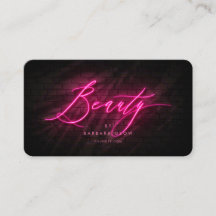 Salón de belleza moderno Cosmetólogo Neón de rosa 