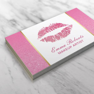 Tarjeta De Visita Salón de belleza moderno de los labios de las