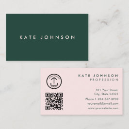 Tarjeta De Visita Salón de belleza moderno de spa femenino verde ros
