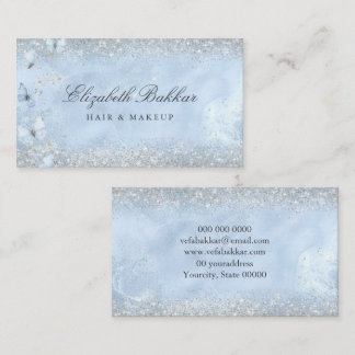Tarjeta De Visita Salón de Belleza Moderno Elegante con Brillo