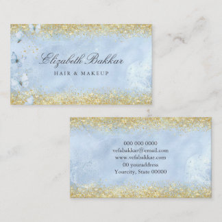 Tarjeta De Visita Salón de Belleza Moderno Elegante con Brillo