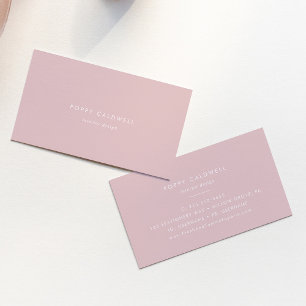Tarjeta De Visita Salón de belleza moderno rosado de POPPY Rubor