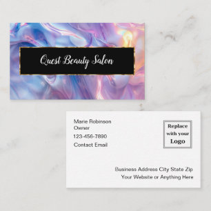 Tarjeta De Visita Salón de belleza moderno y elegante