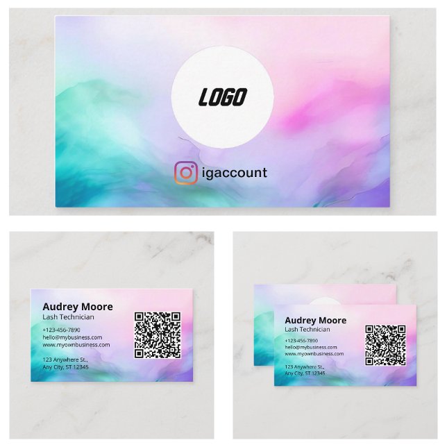 Tarjeta De Visita Salón De Belleza Moderno Y Elegante (Modern Elegant Trendy Eyelash Beauty Salon Business Card
)