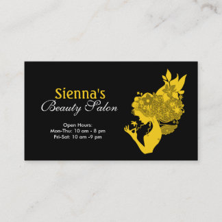 Tarjeta De Visita Salón de belleza (oro)