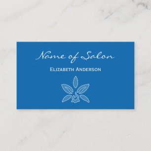 Tarjeta De Visita Salón de Belleza Orquídea Azul