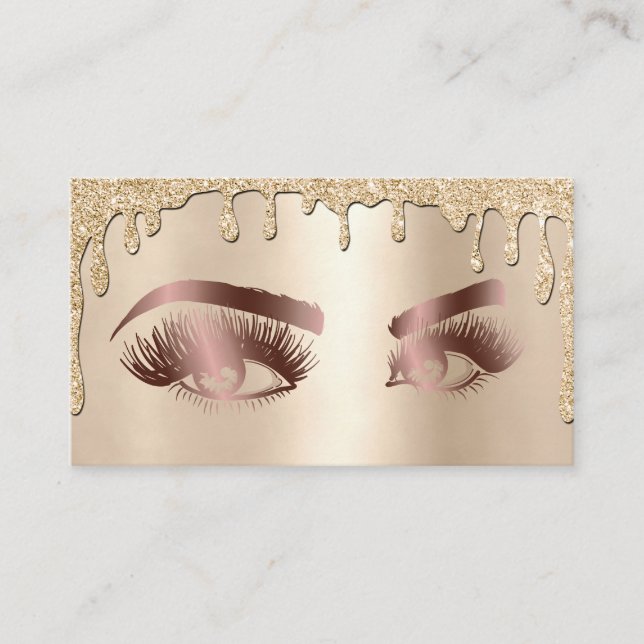 Tarjeta De Visita Salon de belleza para ojos de artista de maquillaj (Anverso)