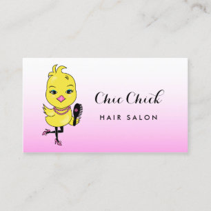 Tarjeta De Visita Salón de Belleza Pink Chick