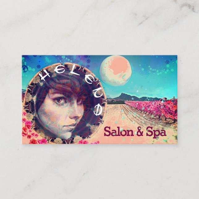 Tarjeta De Visita Salón De Belleza Poco Sencilla peluquería Spa (Anverso)