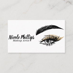 Tarjeta De Visita Salón de Belleza Pretty Eyes Maquillaje Pestañas