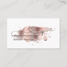 Tarjeta De Visita Salón de Belleza Profesional de Oro Elegante Calig