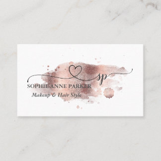 Tarjeta De Visita Salón de Belleza Profesional de Oro Elegante Calig