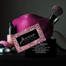 Salón de belleza Rosa Purpurina de oro