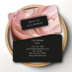 Tarjeta De Visita Salón de Belleza Rosa Rosado