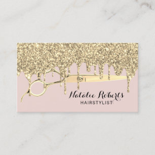 Tarjeta De Visita Salón De Belleza Rosada Rubor Con El Estilo Del C