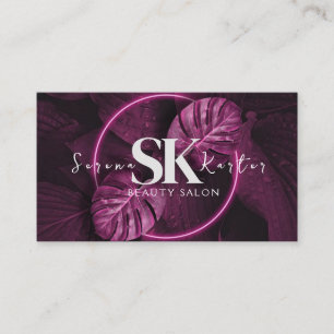 Tarjeta De Visita Salón de Belleza Rostro Abstracto Mujer Minimalism