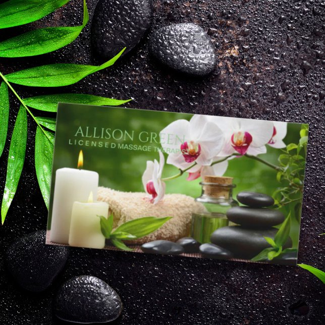 Tarjeta De Visita Salón de belleza Salon SPA Salón de masajes Aromat (Subido por el creador)