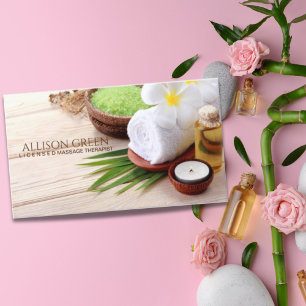 Tarjeta De Visita Salón de belleza SPA Salón de masajes Aromaterapia