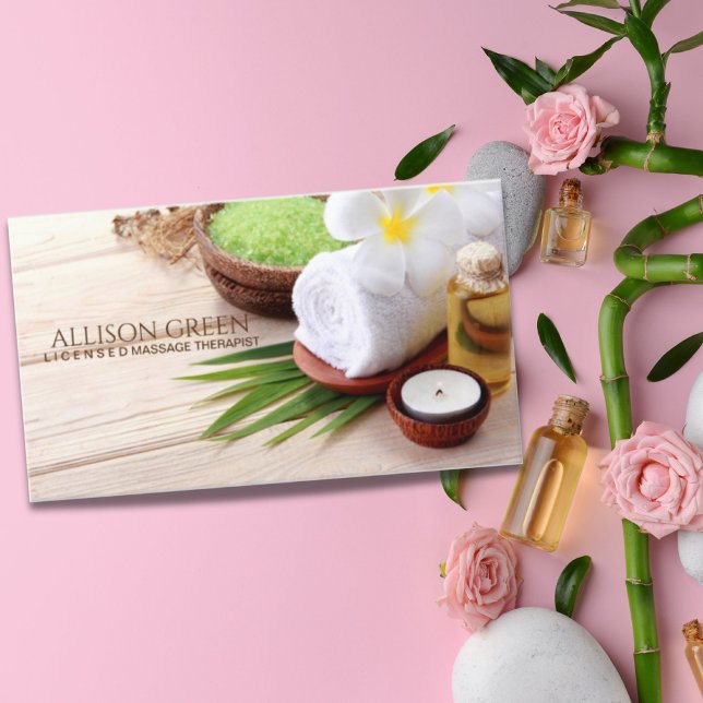 Tarjeta De Visita Salón de belleza SPA Salón de masajes Aromaterapia (Subido por el creador)