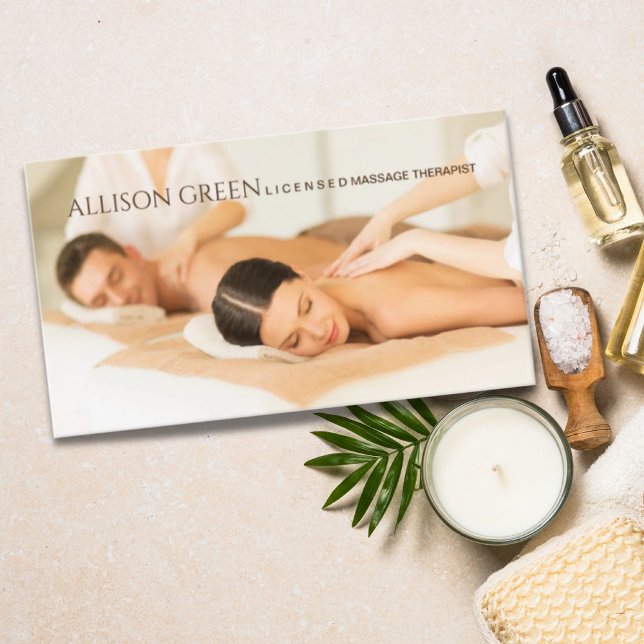 Tarjeta De Visita Salón de belleza SPA Salón de masajes Aromaterapia (Subido por el creador)