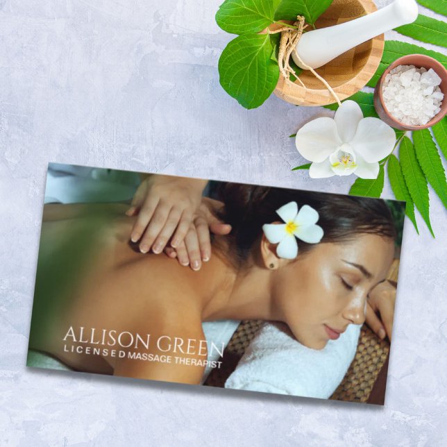 Tarjeta De Visita Salón de belleza SPA Salón de masajes Aromaterapia (Beauty Salon SPA Aromatherapy Massage Salon Business Card)