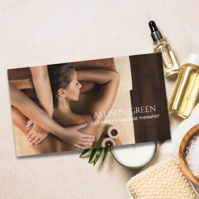 Tarjeta De Visita Salón de belleza SPA Salón de masajes Aromaterapia (Beauty Salon SPA Aromatherapy Massage Salon Business Card)