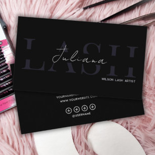 Tarjeta De Visita Salón de Belleza Única en Blanco y Negro