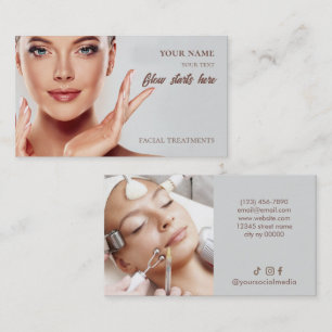Tarjeta De Visita Salón de Belleza y Cuidado de la Piel