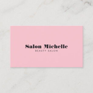 Tarjeta De Visita Salón de Boutique Rosa Minimalista de moda