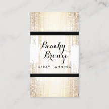 Salón de bronceado dorado de confetti con spray