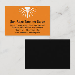 Tarjeta De Visita Salón de bronceado solar o tienda de alimentos sal