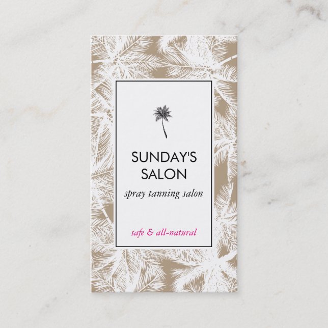 Tarjeta De Visita Salón de entrenamiento para pulverización con morr (Anverso)