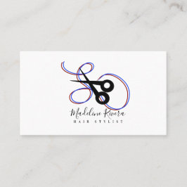 Tarjeta De Visita Salón de Estilista de Pelo Minimalista Barbar Shop