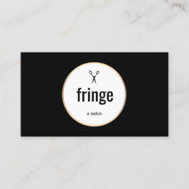 Tarjeta De Visita Salón de estilo audaz moderno negro y blanco