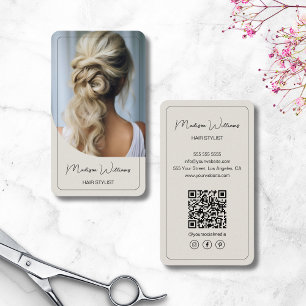 Tarjeta De Visita Salón de estilo moderno con guión de pelo