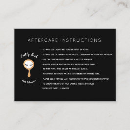 Tarjeta De Visita Salón de extensiones AfterCare para Lash