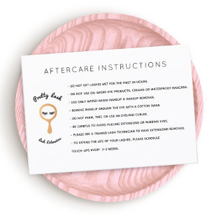 Tarjeta De Visita Salón de extensiones AfterCare para Lash