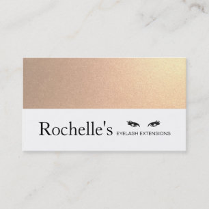 Tarjeta De Visita Salón de Extensiones Eyelash de Relieve metalizado
