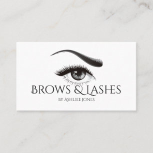 Tarjeta De Visita Salón de Extensiones Eyelash y Microblando