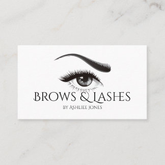 Tarjeta De Visita Salón de Extensiones Eyelash y Microblando