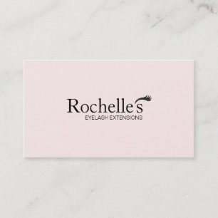 Tarjeta De Visita Salon de Eyelash Rosa Simple