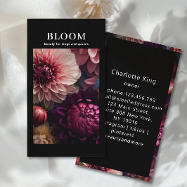 Tarjeta De Visita Salón de Flores Moderno