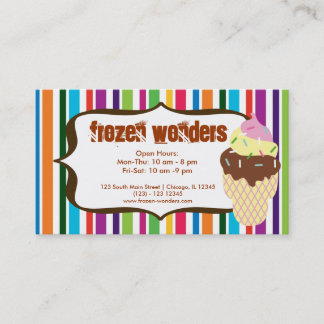 Tarjeta De Visita Salón de helados