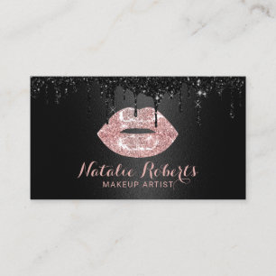 Tarjeta De Visita Salón de los labios de oro de los artistas de maq