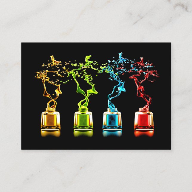 Tarjeta De Visita Salón de manicura - Técnico de uñas - Arte de uñas (Anverso)